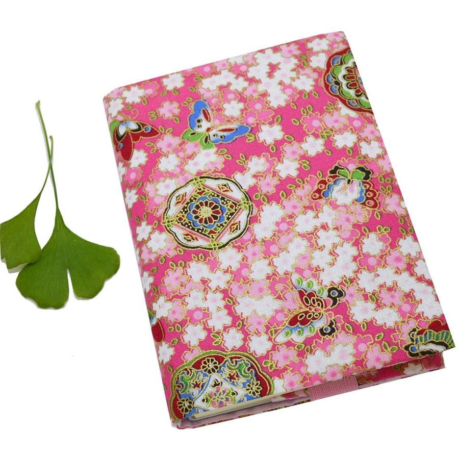 Taka ブックカバー 文庫 おしゃれ 文庫本カバー 布製 桃色蝶 桜 100 綿 サイズ調整可 おしゃれ 絵柄 絵柄 文庫判 資料 収納入 005 清水オンラインyahoo 店 通販 Yahoo ショッピング