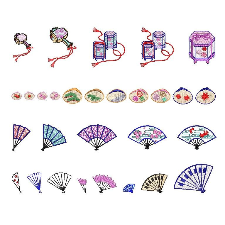 日本の伝統刺繍モチーフ集』ブルー表紙 (Japanese traditional