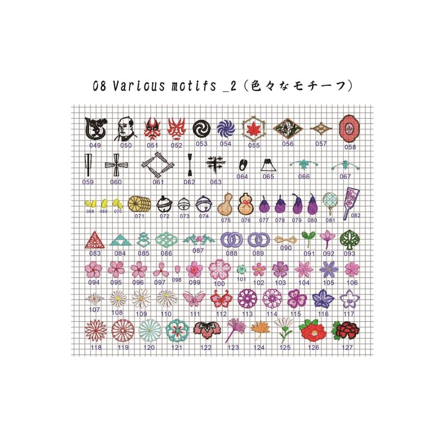 『ノスタルジック刺繍モチーフ集』紅色表紙　(Nostalgic embroidery motifs) |  | 13