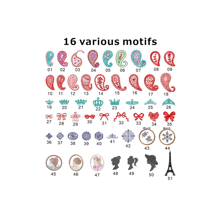 エレガントモチーフデザイン集  イエロー表紙　(Elegant Embroidery motifs) |  | 14