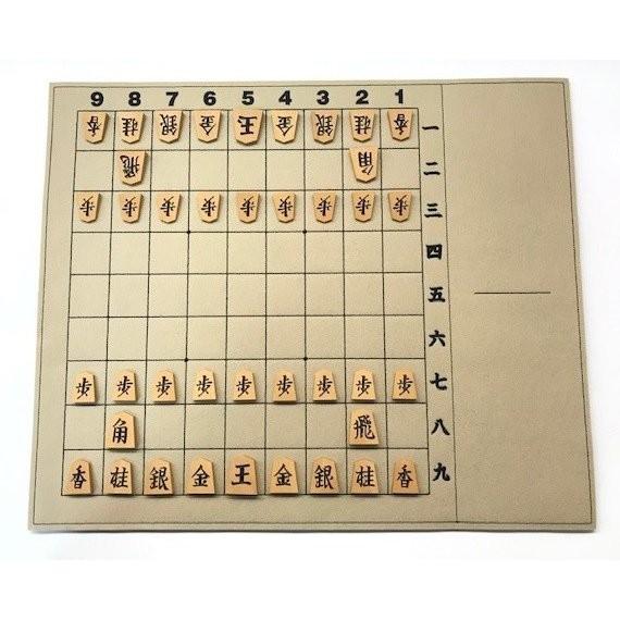 フェルト製数字入り 駒台一体型将棋盤(ベージュ色) |  | 01