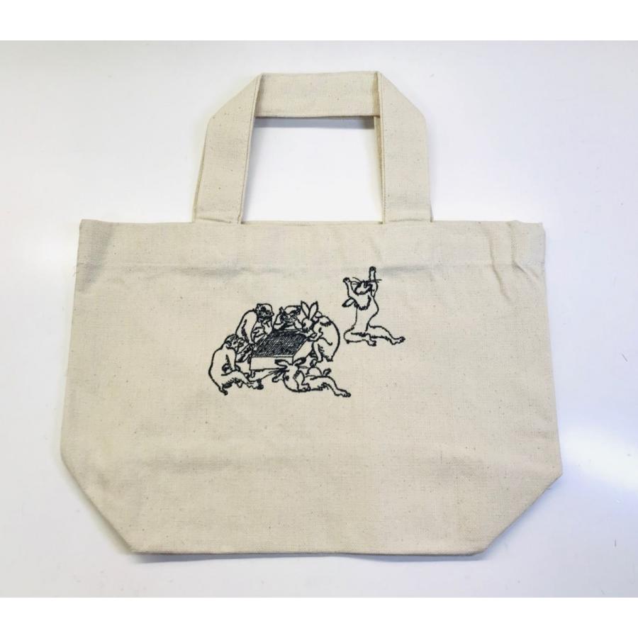 トートバック Tote Bag 鳥獣戯画 囲碁バージョン刺繍入り Totebag2 Eー刺繍工房 通販 Yahoo ショッピング