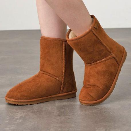 特価・型崩れ有りB品】レディース スエード調 ムートンブーツ ミドル丈