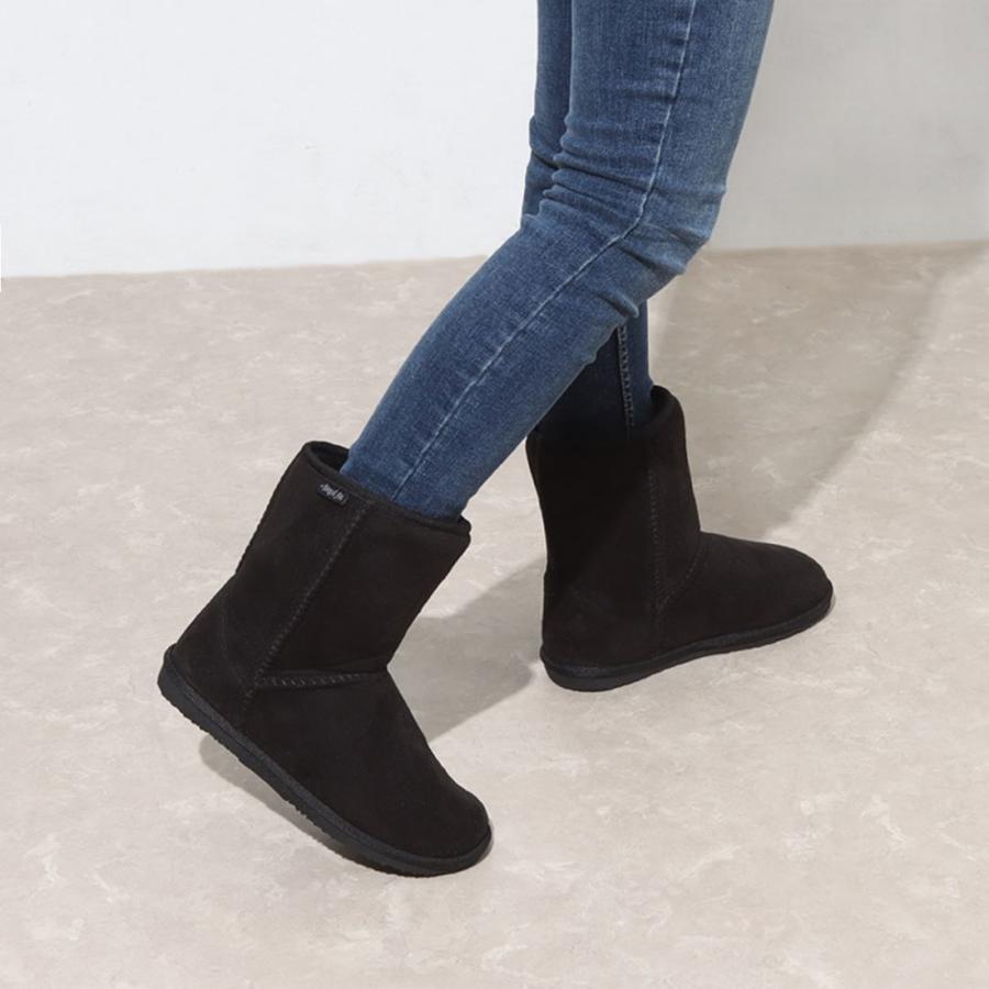 特価・型崩れ有りB品】レディース スエード調 ムートンブーツ ミドル丈