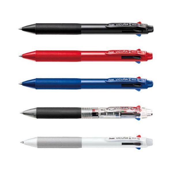 ビクーニャ ぺんてる 4色ボールペン BXC47 0.7mm 軸色全5色 1本 : 文具