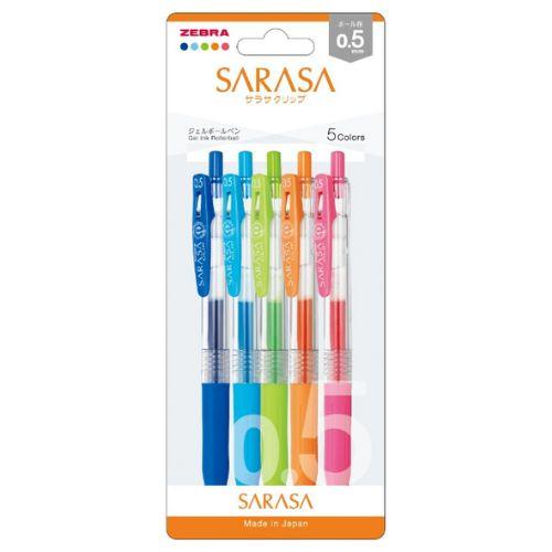 ZEBRA（ゼブラ） サラサクリップ 5色セット 0.5mm JJ15-5C-N 5本