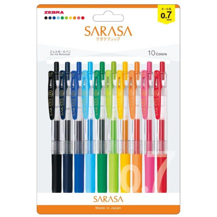 ZEBRA（ゼブラ） サラサクリップ 10色セット 0.7mm JJB15-10C-N : 文具