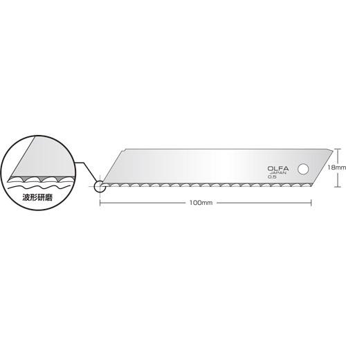 オルファ 大型カッターナイフ用替刃 LBWV3K ウェービーブレード プラケース入  3枚｜eshop-yoshidaya｜02