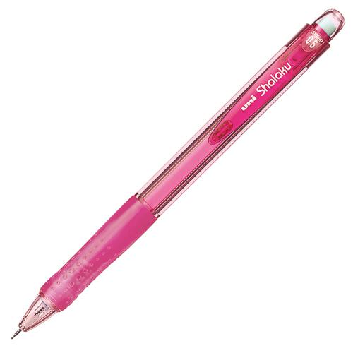 三菱鉛筆 シャープペン VERYシャ楽 M5100T.13 透明桃軸 0.5mm : 文具の