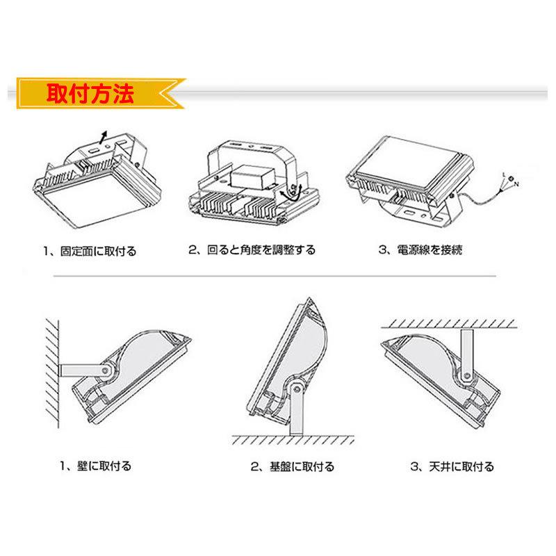 LEDライト LED投光器 30W 昼光色 防水 2600LM(300W相当) 広角130度 ハイパワー 1個 |  | 04