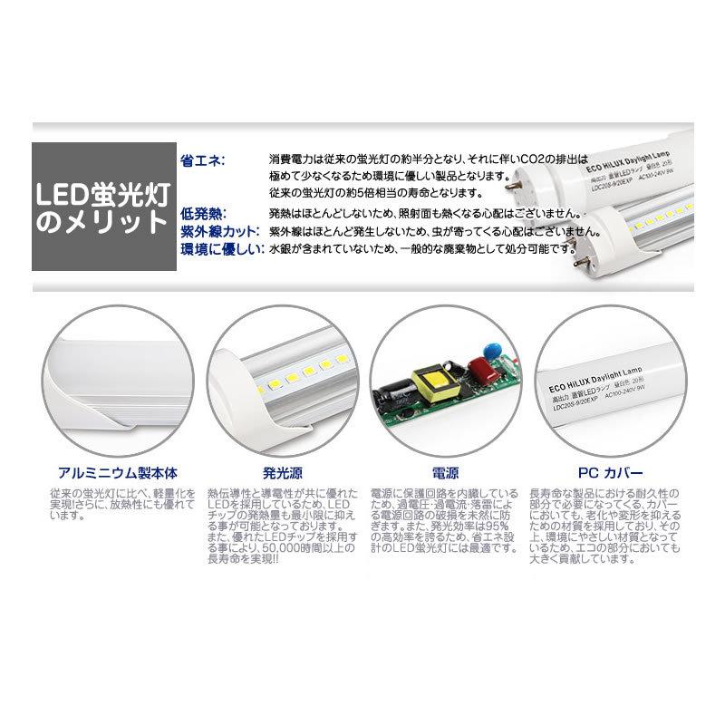 照明器具一体型 LED 蛍光灯 長さ 約120cm (直管型 40W相当) 昼光色 6000K 2500LM 口金 G13 消費電力18W 1個 |  | 01