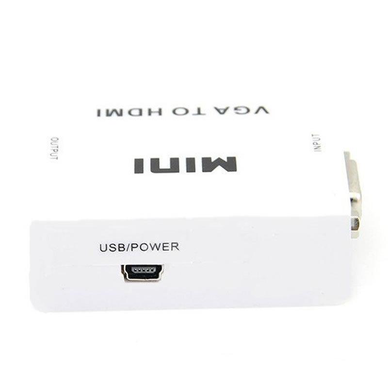 VGA to HDMI コンバーター RCA変換アダプタ 1080P対応 電源不要 音声対応 コンポジットVGA入力をHDMI出力へ変換 |  | 03