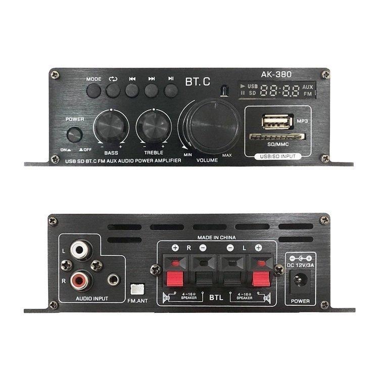 オーディオアンプ 2ch Bluetooth5.0対応 パワーアンプ デジタルアンプ 40W＋40W USB/SD可 12V/2Aアダプター |  | 01