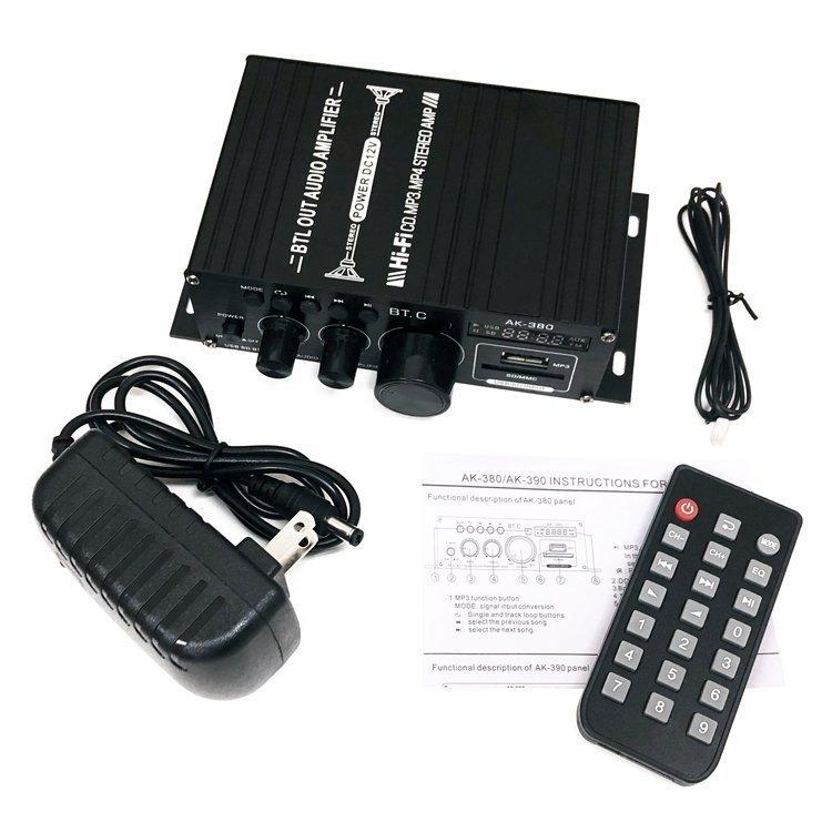 オーディオアンプ 2ch Bluetooth5.0対応 パワーアンプ デジタルアンプ 40W＋40W USB/SD可 12V/2Aアダプター |  | 03