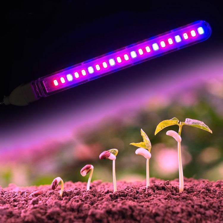 植物育成ライト LED 10W 5V USB給電 バーライト室内植物の成長を促進 赤色+青色 フルスペクトルLED21灯 フレキシブルネック 合成促進 |  | 03