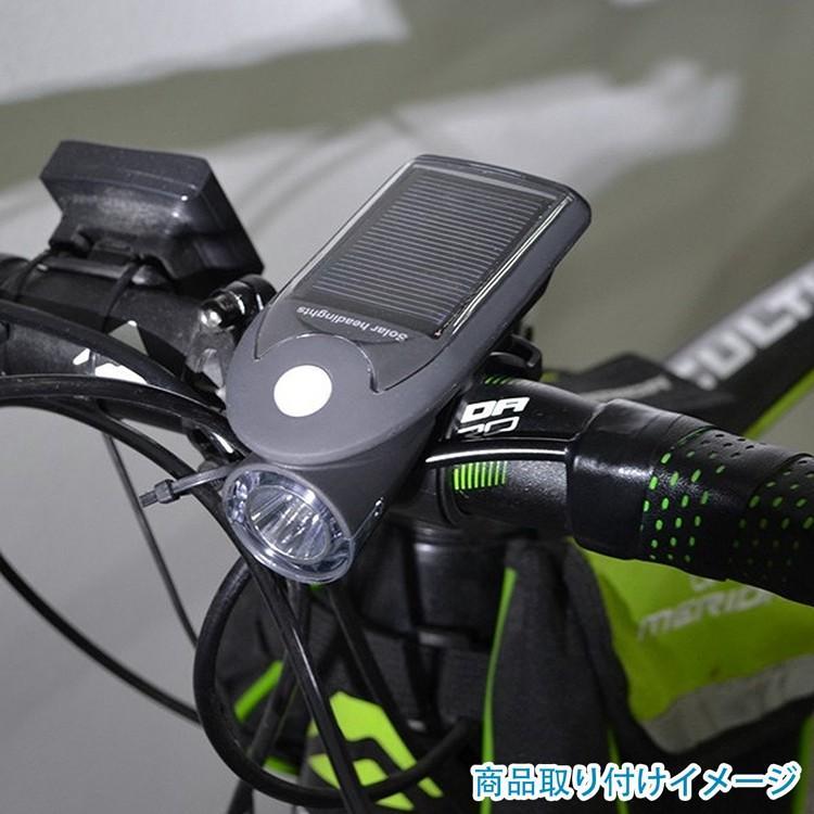 自転車用 ヘッドライト LED ソーラー式 USB充電可能 コンパクト設計 電池不要 240LM 防水 |  | 01