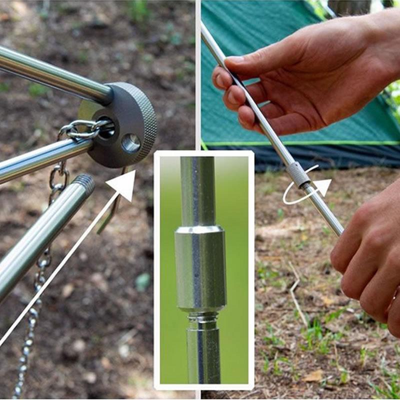 トライポッド 焚き火 三脚 焚き火スタンド ファイアスタンド 高さ調節可 吊り下げ アルミ合金 収納袋付 キャンプ バーベキュー 防災 アウトドア |  | 03