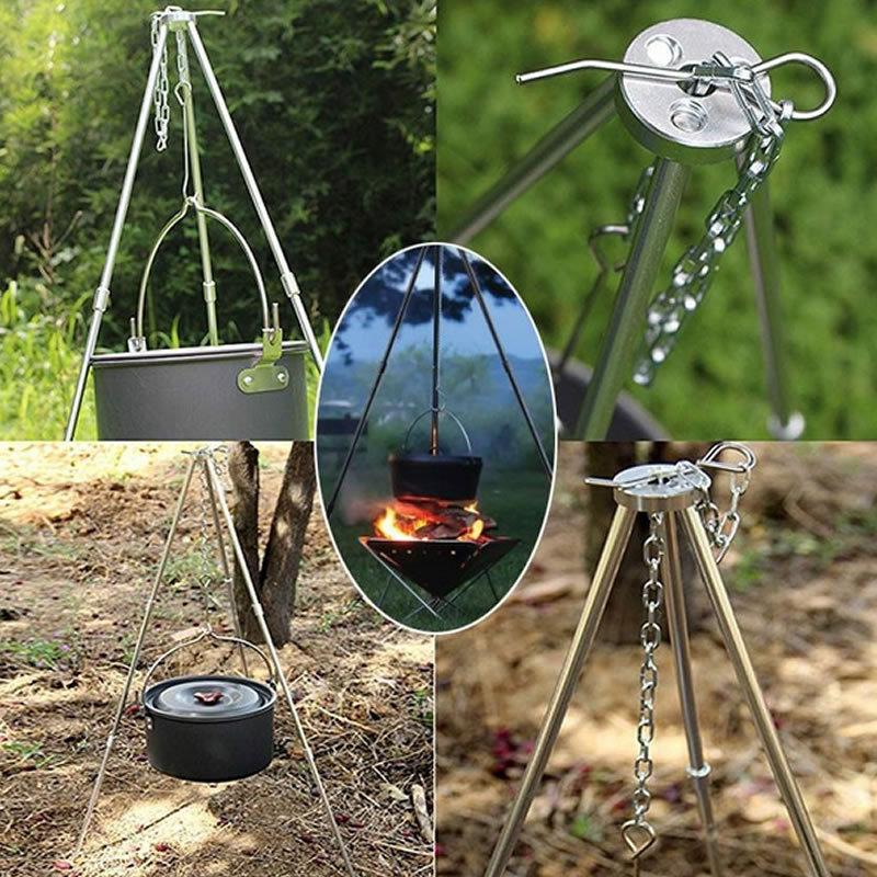 トライポッド 焚き火 三脚 焚き火スタンド ファイアスタンド 高さ調節可 吊り下げ アルミ合金 収納袋付 キャンプ バーベキュー 防災 アウトドア |  | 04