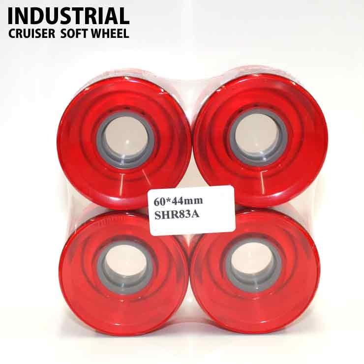 スケートボード ソフトウィール INDUSTRIAL 60X44mm 83A WHEEL CLA RED