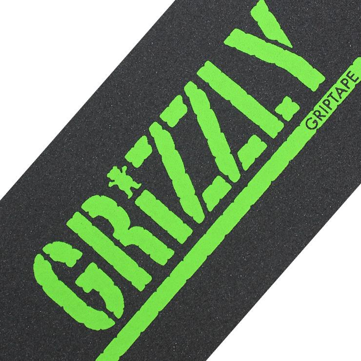 スケボー デッキテープ グリズリー GRIZZLY STAMP PRINT NEON GREEN GRIPTAPE グリップテープ スケートボード|eshop|02