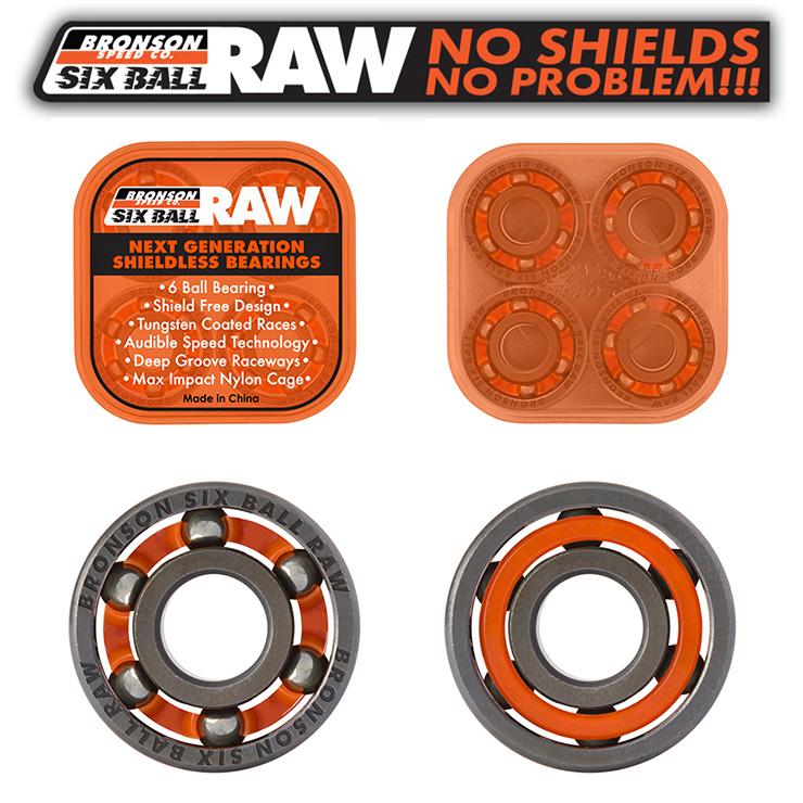 ブロンソン スケートボード ベアリング BRONSON RAW 6-BALL SKATEBOARD