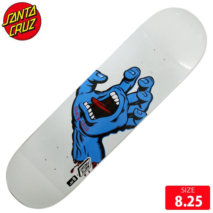 スケボー デッキ サンタクルズ SANTA CRUZ SCREAMIING HAND WHT DECK 8.25 skateboard スケートボード｜eshop