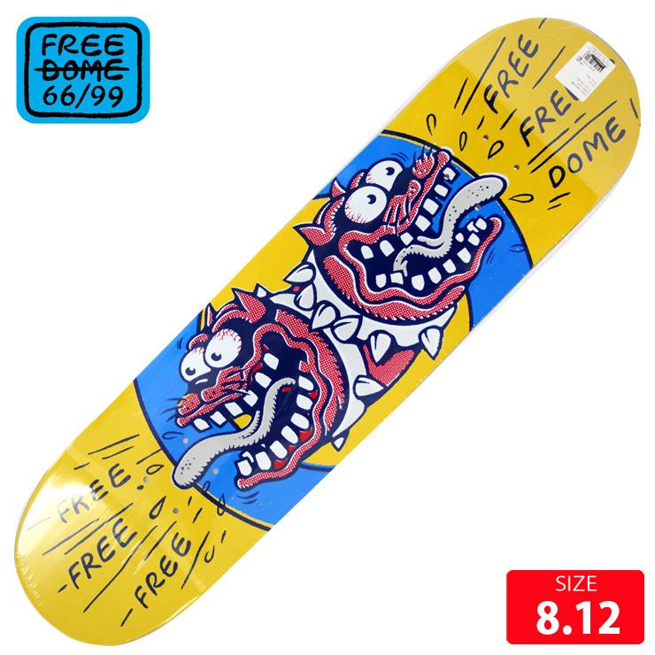 FREE DOME 8.125 スケートボードデッキ スケボー デッキ フリーダム FREE DOME BULLDOG TEAM DECK 8.0