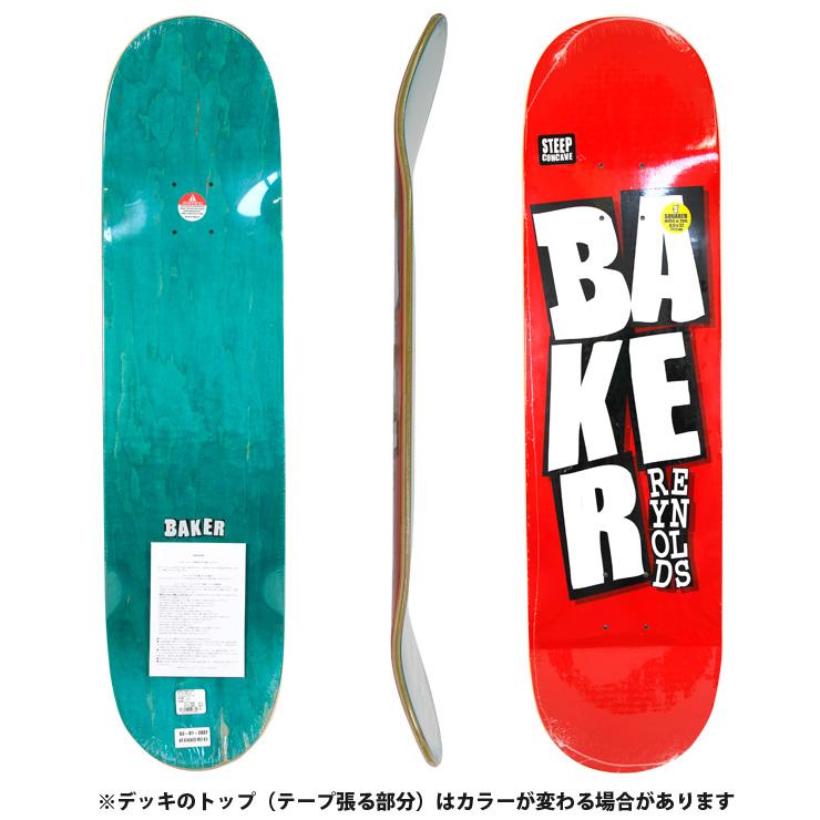BAKER スケボー デッキ ベイカー REYNOLDS STACKED RED B2 DECK