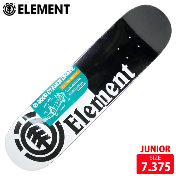ELEMENT（エレメント） スケボー ジュニア デッキ ELEMENT RE PLACE BLACK PLY JR DECK 7.375 ...