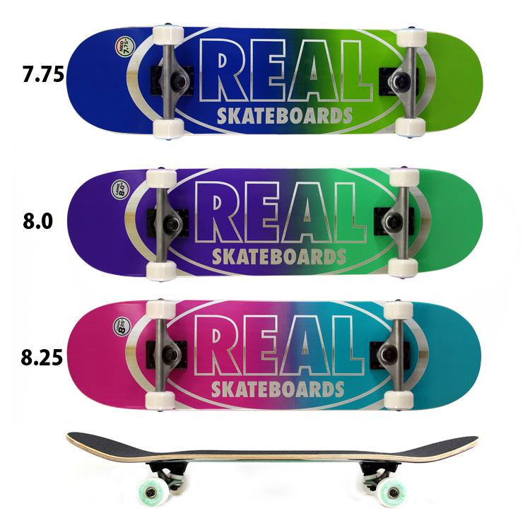 定番の中古商品 スケボー コンプリート リアル REAL COMPLETE OVAL OUTLINERS 2 DECK 7.75-8.25 完成品 スケートボード