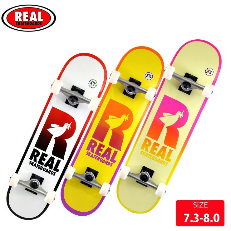 スケボー コンプリート リアル REAL COMPLETE BE FREE DECK 7.375 7.75