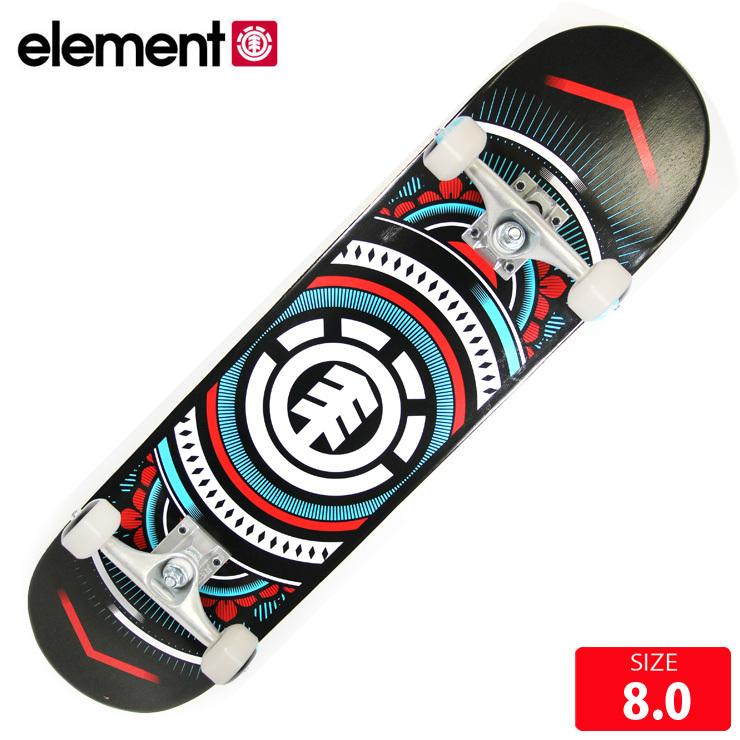 スケボー コンプリート エレメント ELEMENT COMP HATCHED RED BLUE