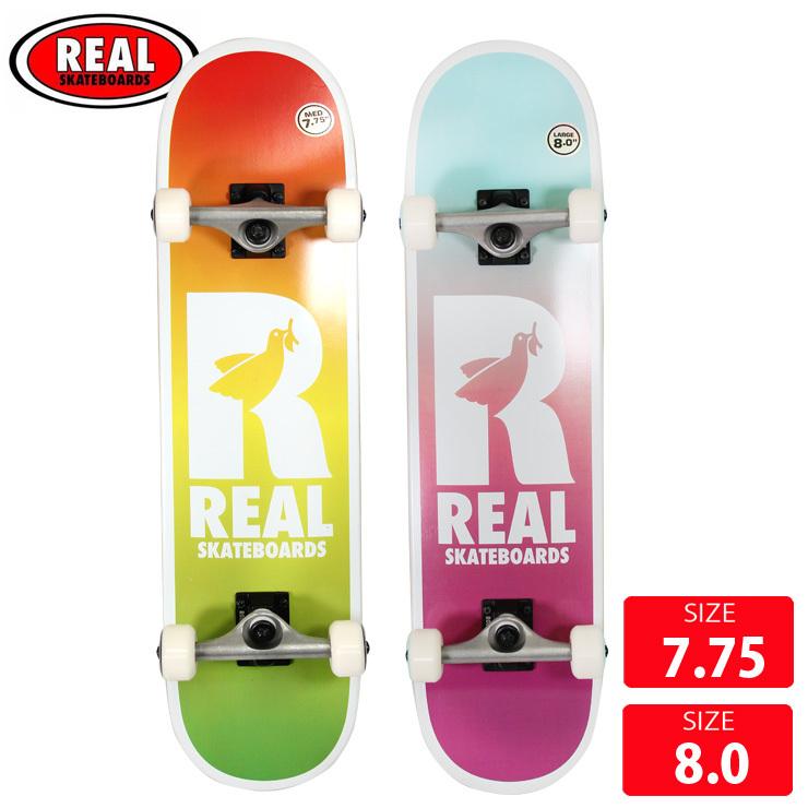 スケボー コンプリート リアル REAL COMPLETE FREE FADE DECK 7.75 8.0 完成品 スケートボード SKATEBOARD