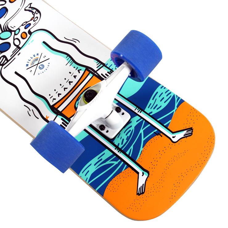 MILLER サーフスケート コンプリート OCTOPUS 31 x 9.7 ロングスケボー