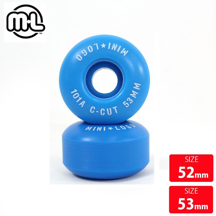 ミニロゴ ウィール WHEEL MINILOGO C-CUT BLUE 52mm 53mm スケート