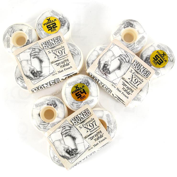 スケートボード BONES X-FORMULA SPRAYING HANDS 53mm 97A ボンズ ボーンズ ウィール BONES WHEEL X-FORMULA SPRAYING HANDS 97A