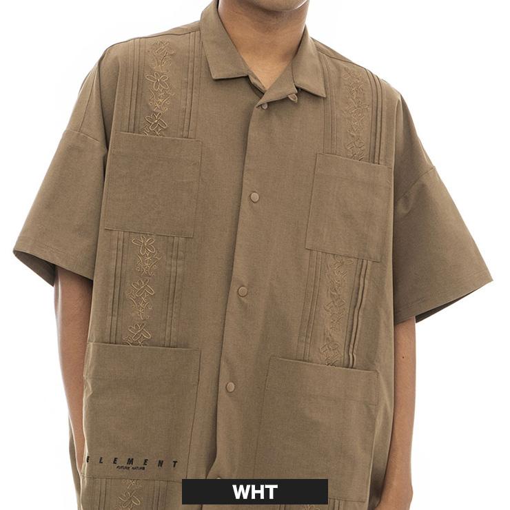 ELEMENT（エレメント） メンズ シャツ デザインシャツ エリ 刺繍 BIG