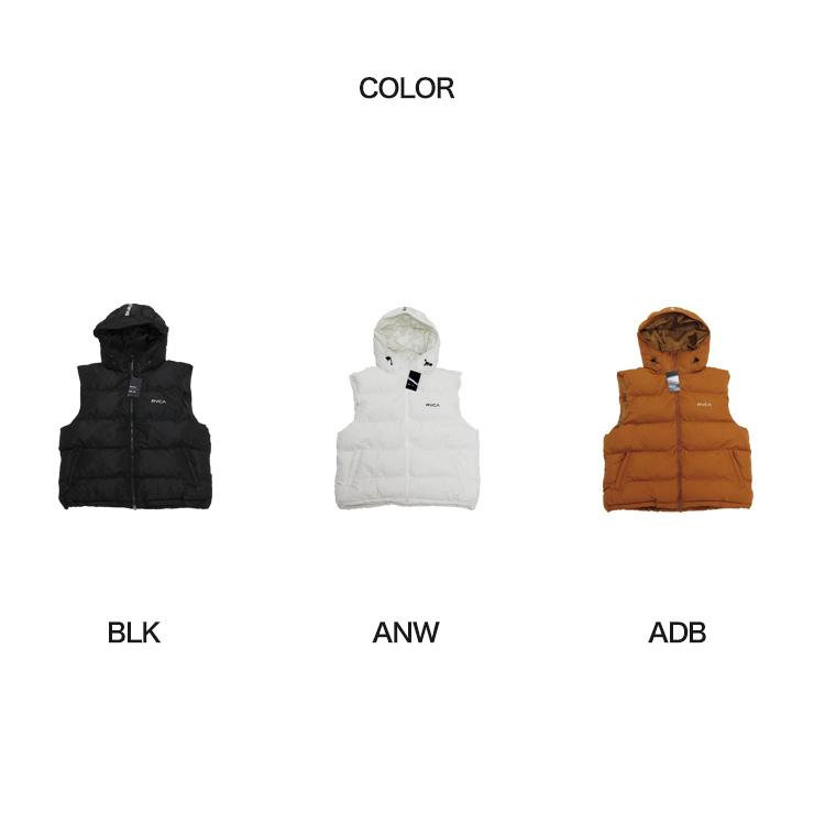 RVCA（ルーカ） メンズ ボリューム ベスト アウター 中綿 防寒 フード