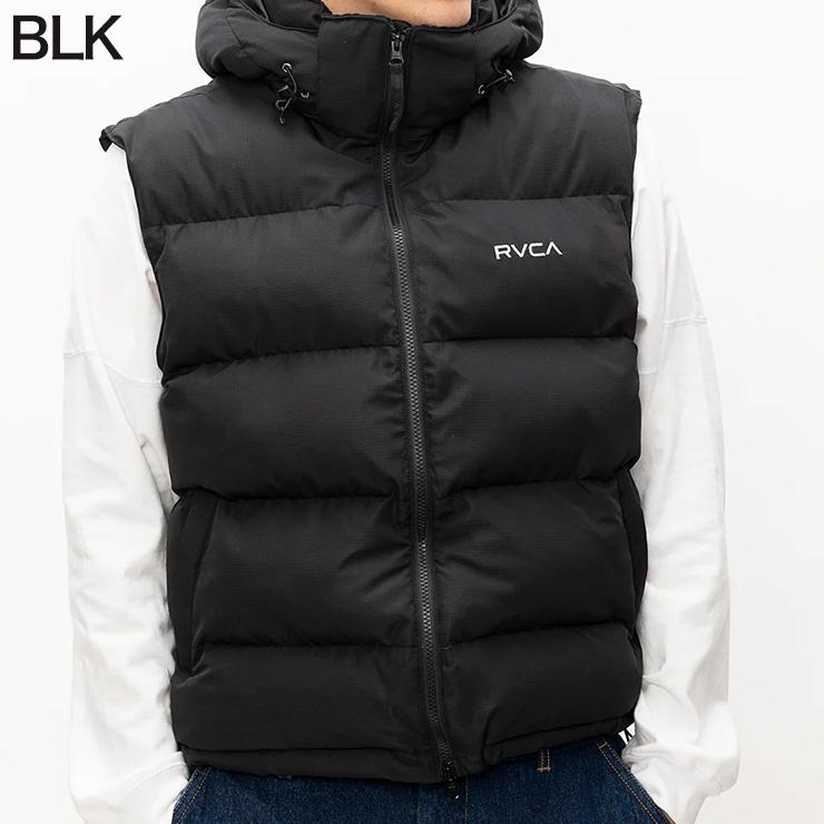 RVCA（ルーカ） メンズ ボリューム ベスト アウター 中綿 防寒 フード