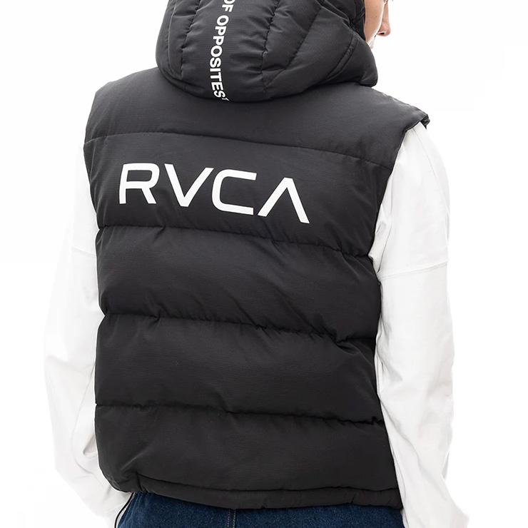 RVCA（ルーカ） メンズ ボリューム ベスト アウター 中綿 防寒 フード