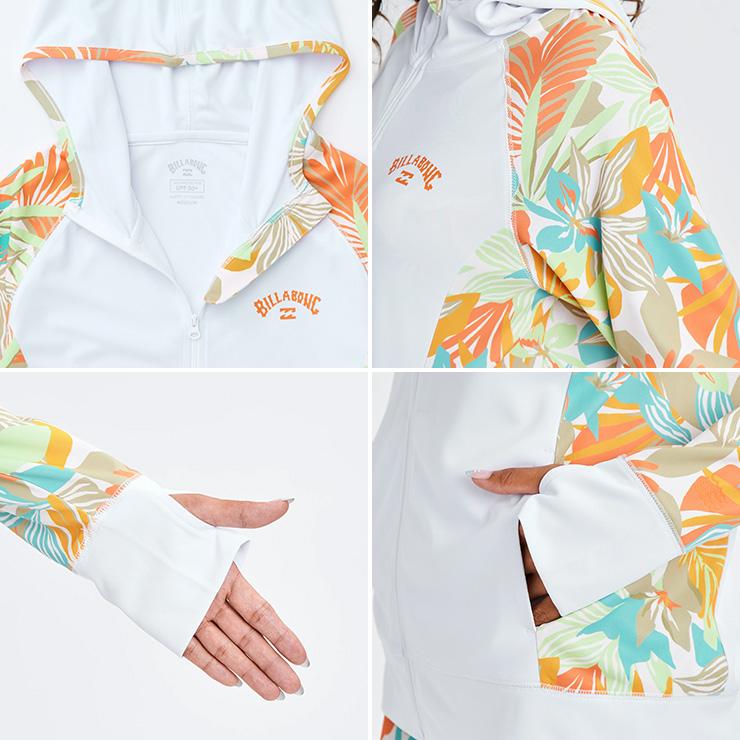 BILLABONG ビラボン レディース ラッシュガード パーカー フロントジップ 速乾 海水浴 プール サーフィン 夏 BG013850 | BILLABONG | 07
