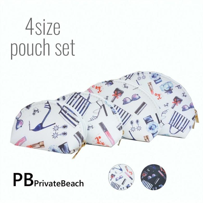 コスメプリント4連ポーチブラックポーチバッグ 財布 小物 ポーチ ケース ポーチブランド かわいい 小物入れ メンズ 大きめ ポーチライト おしゃれ 45 E Simple 通販 Yahoo ショッピング