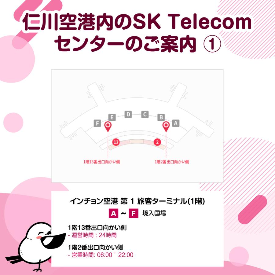 韓国eSIM 3日間 72時間 無制限 010電話番号付き 受発信可能 SKTelecom
