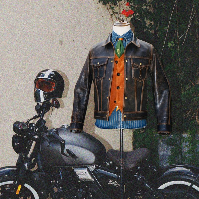 高級感溢れる！インディゴ カウハイド サードタイプ Gジャン