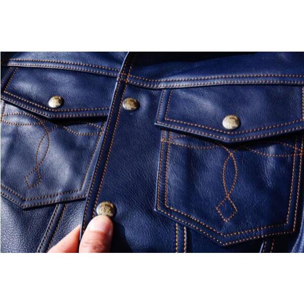 高級感溢れる！インディゴ カウハイド サードタイプ Gジャン