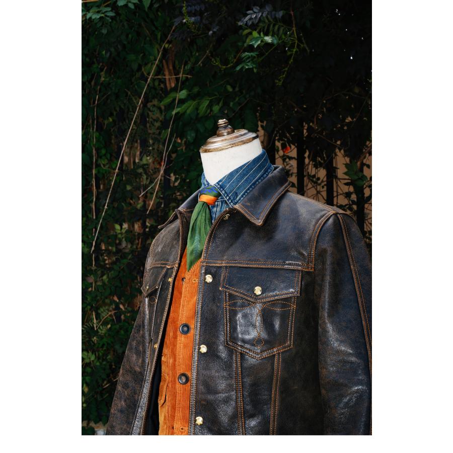 高級感溢れる！インディゴ カウハイド サードタイプ Gジャン