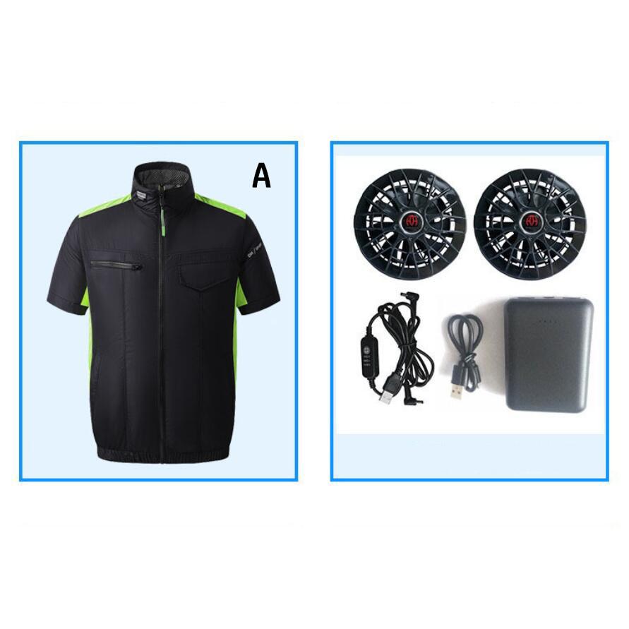 空調服半袖&ファンなど一式セット【新品&中古】 空調服セット 空調神風服 作業服 半袖ジャケット制服 電動ファン