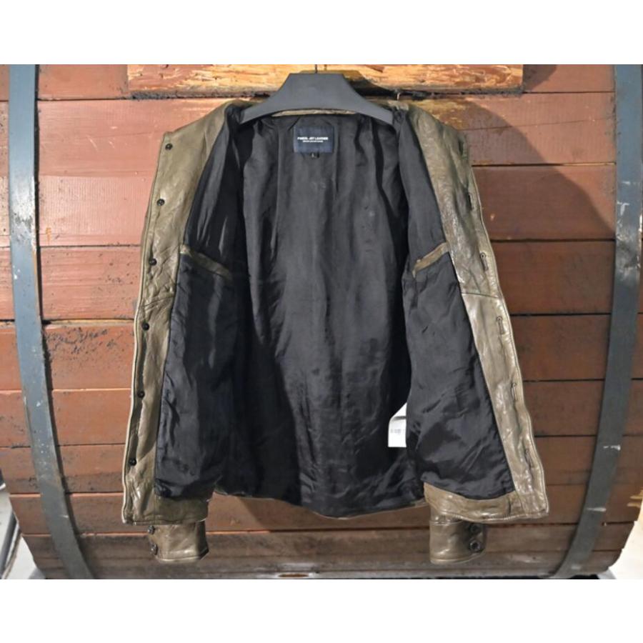 90sビンテージシープスキンラムレザーハンティングジャケットXL程 羊革古着 claiborne】ヴィンテージ ラムスキン ジップアップ レザー