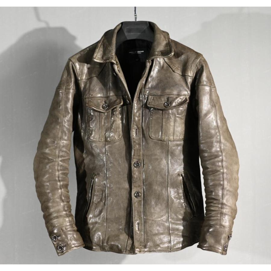 90sビンテージシープスキンラムレザーハンティングジャケットXL程 羊革古着 claiborne】ヴィンテージ ラムスキン ジップアップ レザー