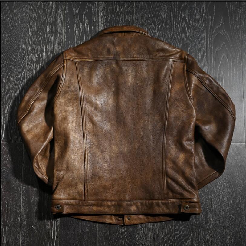 専用　80s 牛本革レザー レトロジャンパー フライト 焦茶 ユニセックス レア A2フライトジャケット 本革ジャケット 革ジャン オイルワックス加工 革